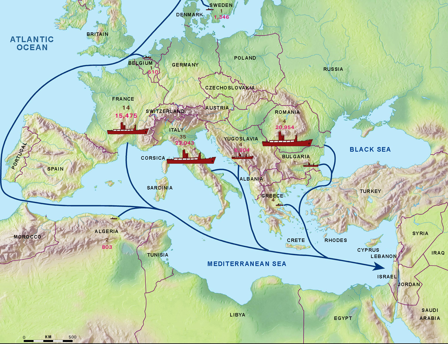 The illegal immigration by sea after The Second World War  Image 