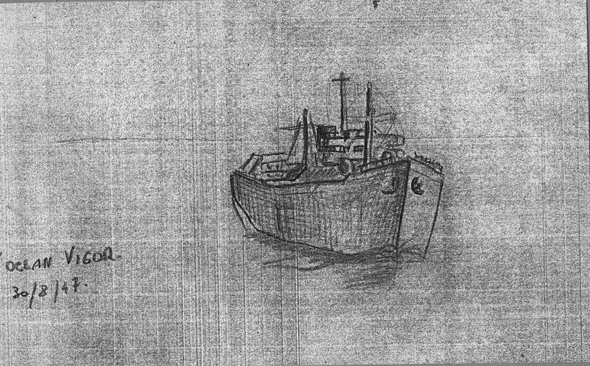 ציורים של הרופא על סיפון "אמפייר רייבל"