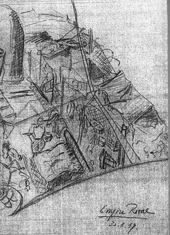 ציורים של הרופא על סיפון "אמפייר רייבל"