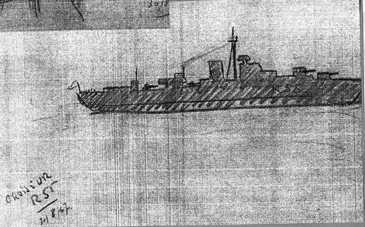 ציורים של הרופא על סיפון "אמפייר רייבל