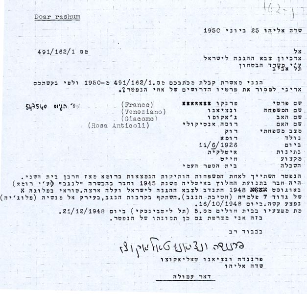 פרטים אישיים תמונה