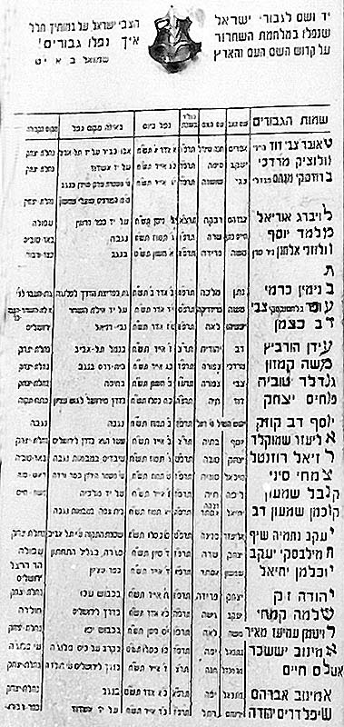 לוח הנצחה בבית כנסת תפארת צבי ברח' הרמן הכהן בת"א תמונה