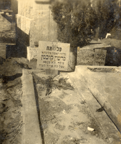 קברו של גדעון בנחלת יצחק לפני הצבת המצבה הצה"לית תמונה