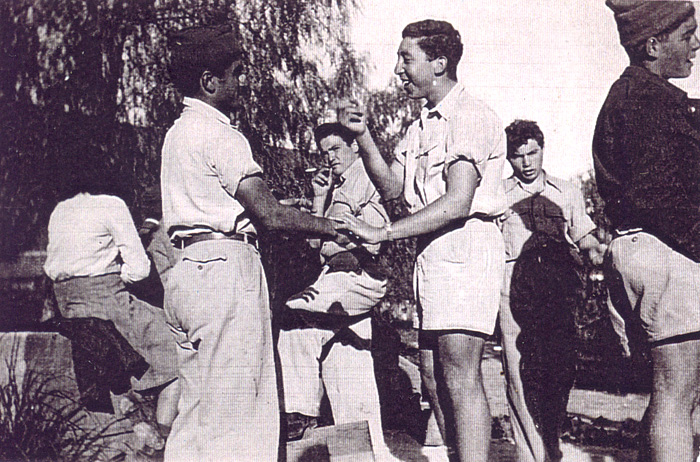לחיצת יד לפני היציאה לקרב תמונה